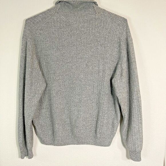 Joseph Abboud Sweater Mens XLarge Grey Wool Acrylic Shawl Collar Button Pullover - Picture 5 of 11